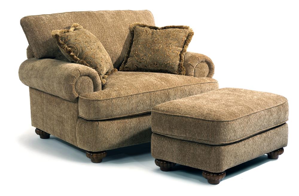 Flexsteel Patterson Traditional Chair & Ottoman Miskelly Furniture Chair & Ottoman Sets